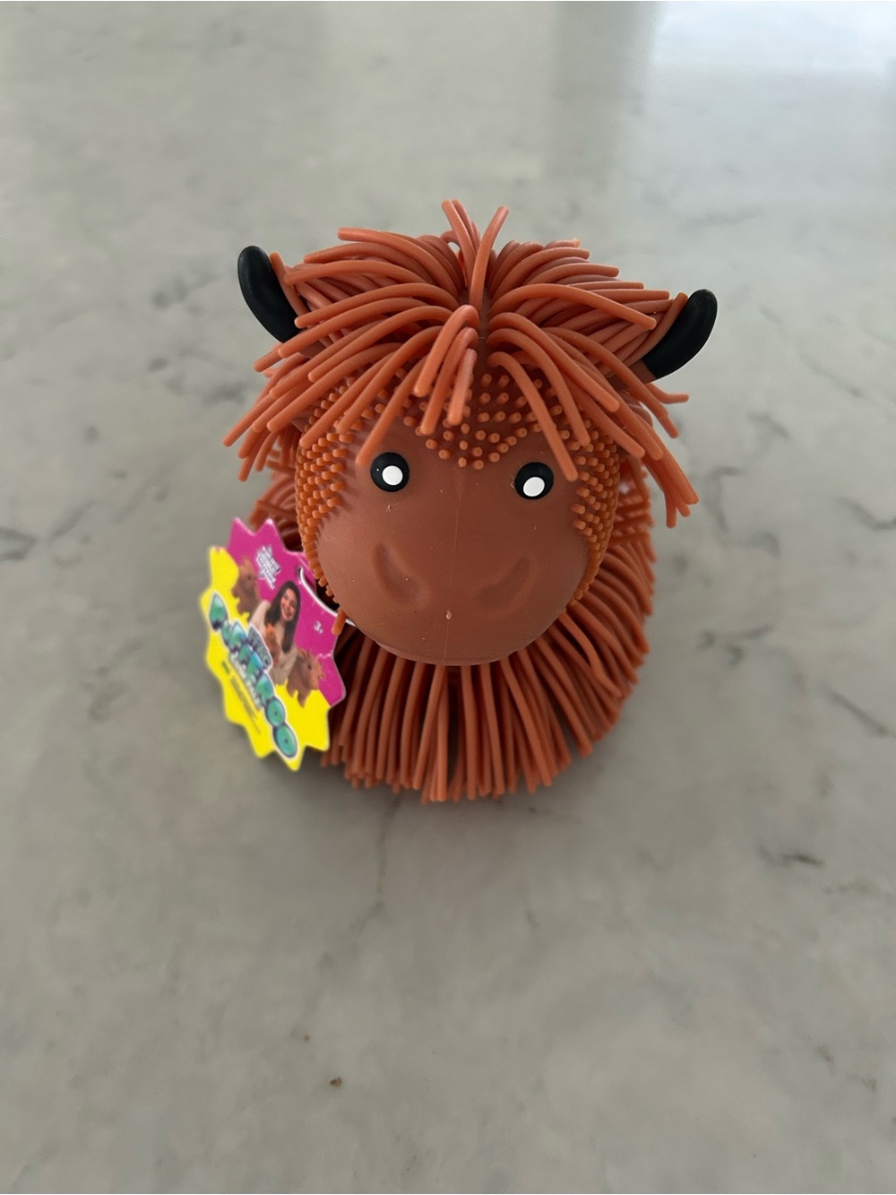 Highland Cow Plush Pufferoo Stress Toy - Brown